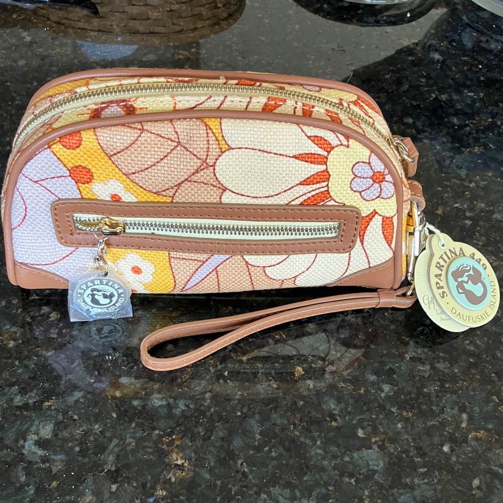 Spartina 449 Floral Wristlet - Cream, Pink, Orange